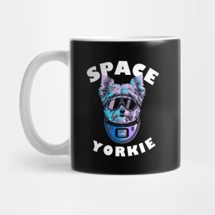 Space Yorkie Synthwave Yorkshire Terrier Dog Lover Mug